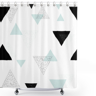 Personality  Seamless Geometric Background Pattern Shower Curtains