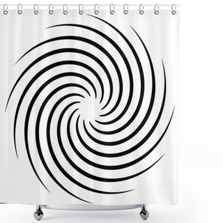 Personality  Spiral, Swirl, Twirl Element. Cyclic Whirlpool, Whirlwind Contortion Design Shower Curtains