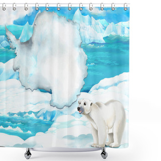 Personality  Cartoon Scene - Arctic Animal Shower Curtains
