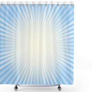 Personality  Blue Radiant Background Shower Curtains