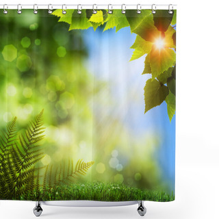 Personality  Summer Natural Backgrounds With Beauty Bokeh Shower Curtains