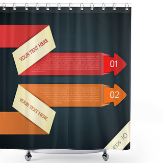 Personality  Colored Arrows For Your Text, Vector Shower Curtains