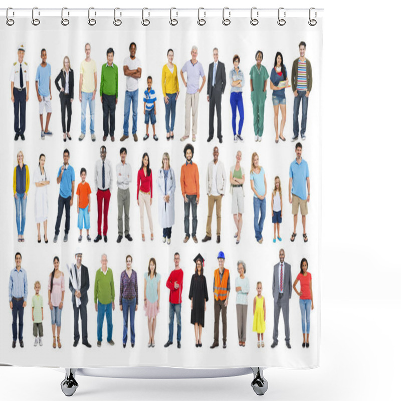 Personality  People Of Different Ages, Professions And Nationalities Shower Curtains
