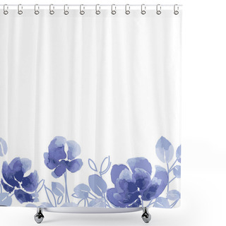 Personality  Greeting Card With Flowers Shower Curtains