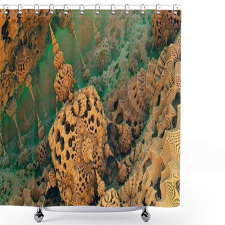 Personality  Fractal Generated Landscape Shower Curtains