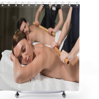 Personality  Spa Couple Shower Curtains