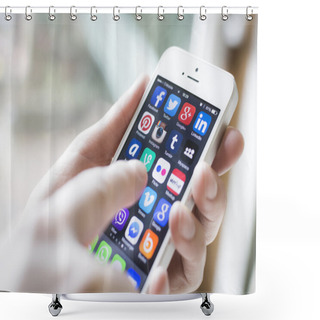 Personality  Social Media Shower Curtains