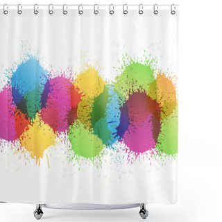 Personality  Color Paint Splashes Shower Curtains