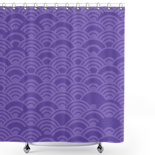 Personality  Seamless Pattern Ultraviolet Purple Violet Circles Print, Geo Hipster Backdrop Modern Trendy Geometric Abstract Background. Can Be Used For Fabrics, Wallpapers, Websites. Vector Illustration Shower Curtains