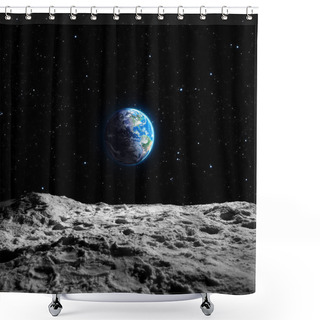 Personality  Views Of Earth From The Moon Surface Shower Curtains