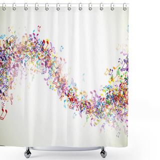 Personality  Colorful Notes Shower Curtains