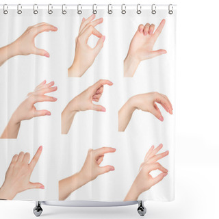 Personality  Set Of Many Different Hands Shower Curtains