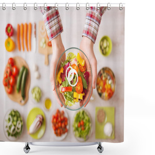 Personality  Fresh Garden Salad Bowl Shower Curtains