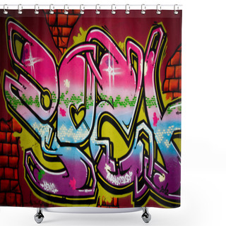 Personality  Urban Graffiti Shower Curtains