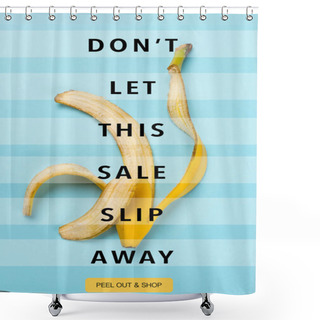 Personality  Sale Banner With Banana Shower Curtains