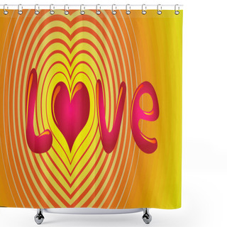 Personality  Vector Colorful Love Message Shower Curtains