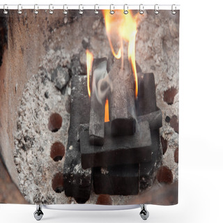 Personality  Coal Stove Shower Curtains