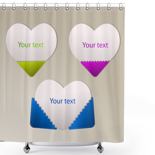 Personality  Vector Paper Heats With Your Text Shower Curtains