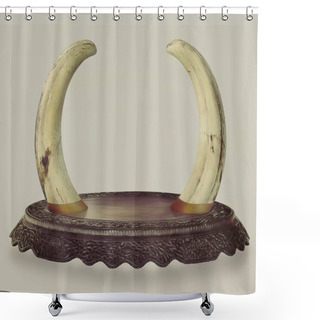 Personality  Podium Tusks Shower Curtains