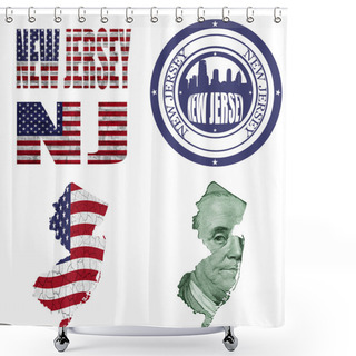 Personality  New Jersey State Collage Shower Curtains