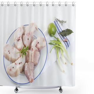 Personality   Monkfish Slices With Vegetables Shower Curtains