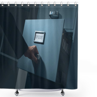 Personality  Office Worker Searching Confidential Information Shower Curtains