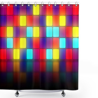 Personality  Colorful Retro Dancefloor Backdrop Shower Curtains