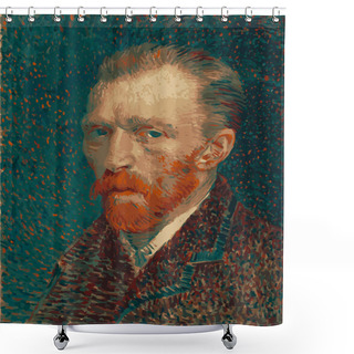 Personality  Portrait Of Vincent Van Gogh Vector. 3 Colors Silhouette.(1853-1890) Dutch Post-impressionist Painter Known For 