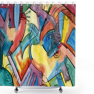 Personality  Abstract Art Design Shower Curtains
