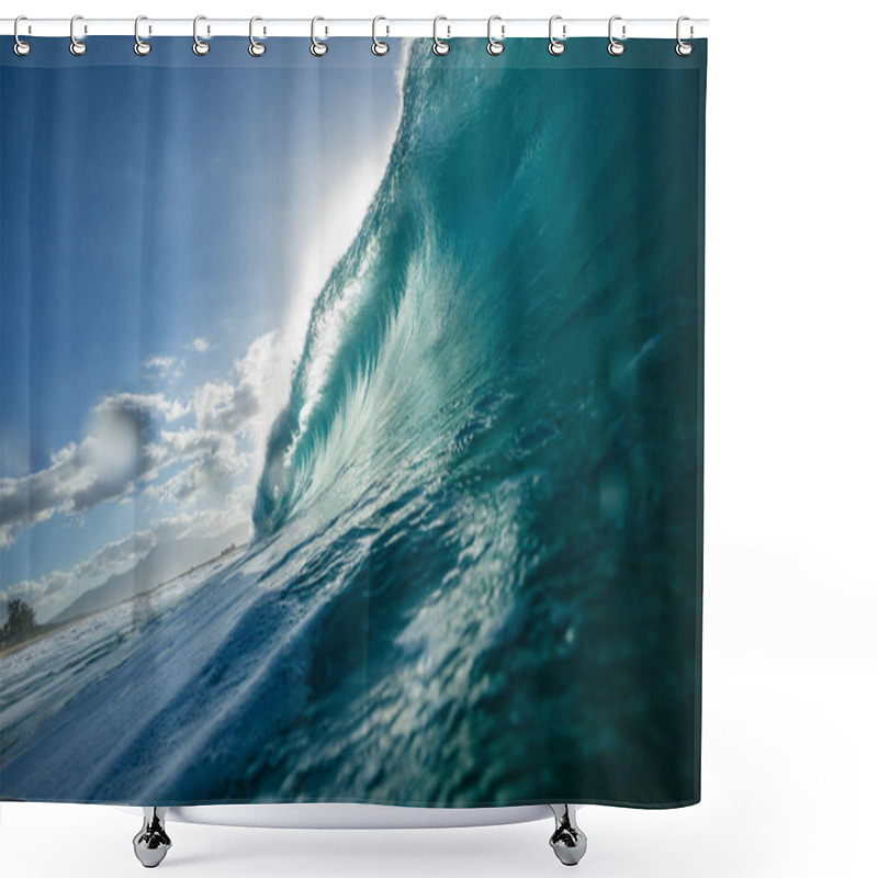 Personality  Sea Wave With Clear Water Shower Curtains