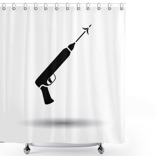 Personality  Icon Of Fishing  Speargun  Shower Curtains