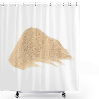 Personality  Heap Of Beach Sand Isolated On White Shower Curtains