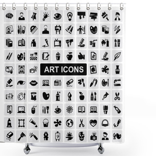 Personality  Art Icons Set Shower Curtains