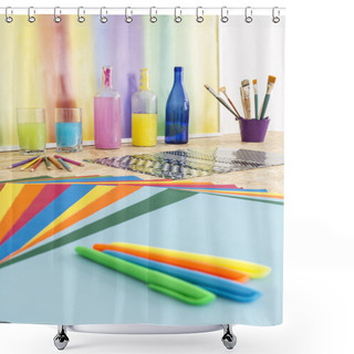 Personality  Time To Create Some Art Shower Curtains