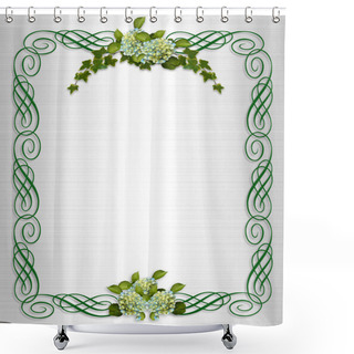 Personality  Ivy Hydrangea Wedding Border Shower Curtains