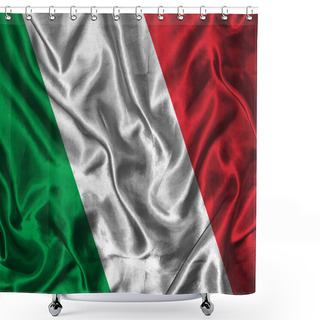 Personality  Silk Flag Of Italy Shower Curtains