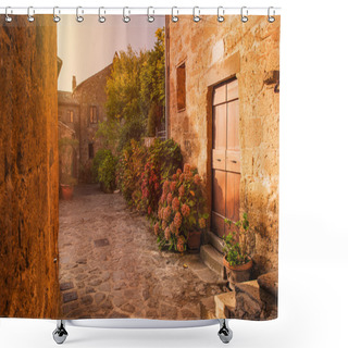 Personality  Small Alley In The Tuscan Village Shower Curtains