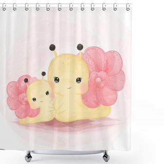 Personality  Cute Animal Illustration, Animal Clipart, Baby Shower Decoration, Watercolor Illustration. Shower Curtains
