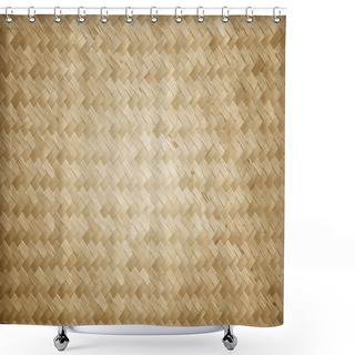 Personality  Woven Rattan With Natural Patterns Shower Curtains