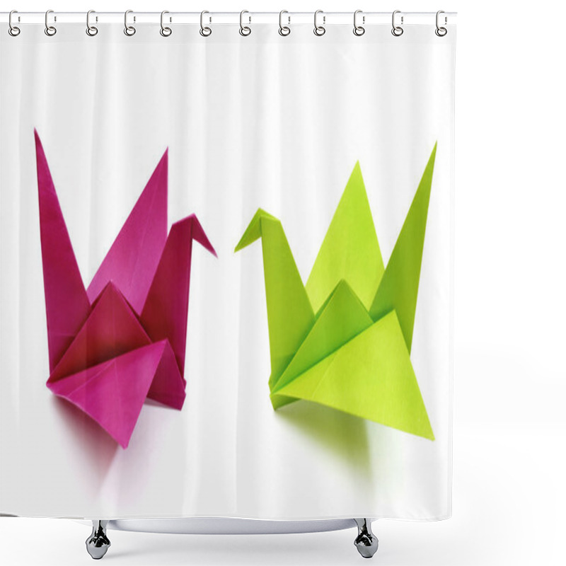 Personality  Origami Birds Shower Curtains