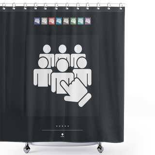 Personality  Staff Selection Icon Shower Curtains