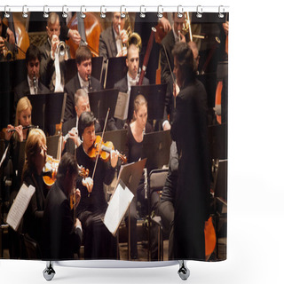 Personality  Orchestra Conductor Shower Curtains