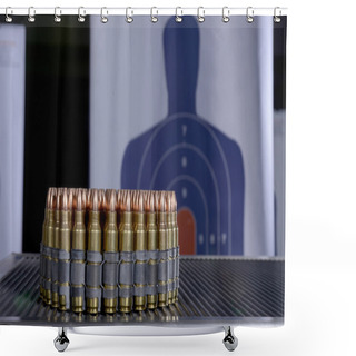 Personality  Bullets And Bullseye Target Shower Curtains