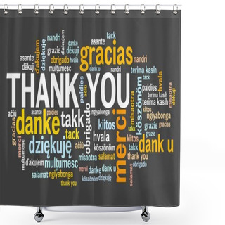 Personality  Thank You Graphics Shower Curtains