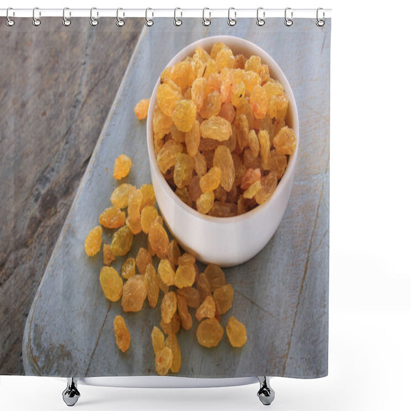 Personality  Dried Sultanas In Dish Shower Curtains