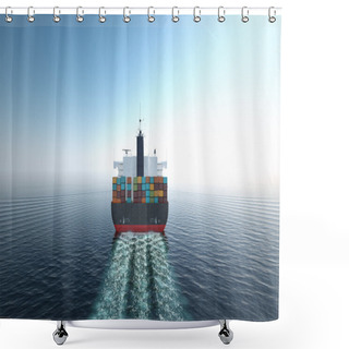 Personality  Cargo Ship Transportation. Shower Curtains