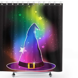 Personality  Transparent Witch Hat Shower Curtains