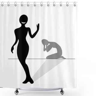 Personality  Shadow Shower Curtains