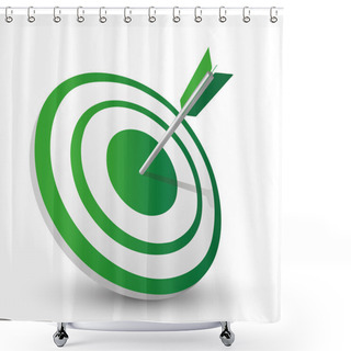 Personality  Target With Arrow In Center Shower Curtains