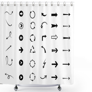 Personality  Arrows Icon Set Shower Curtains